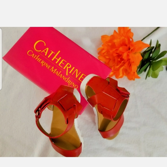 CATHERINE MALANDRINO GIRLS RED SIZE 10 TODDLER SAN - Picture 10 of 10